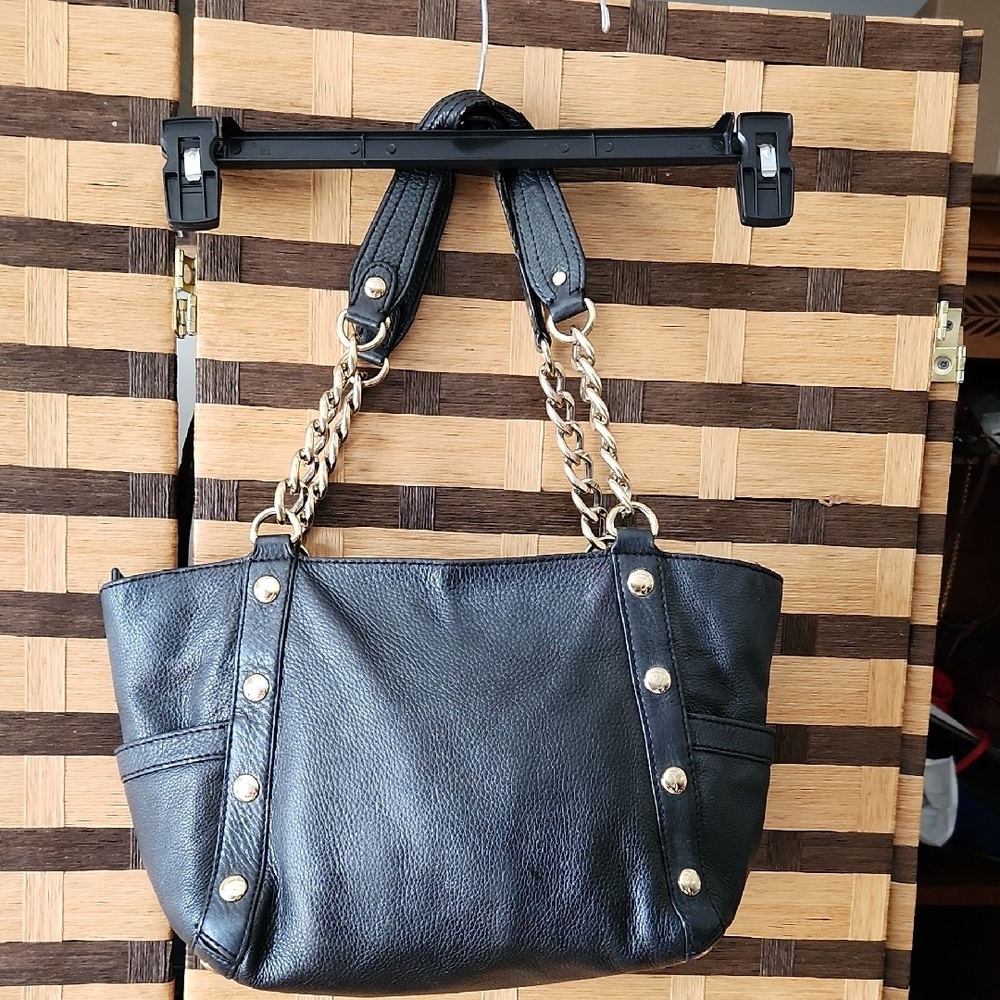 Michael Kors Black Leather Tote Bag